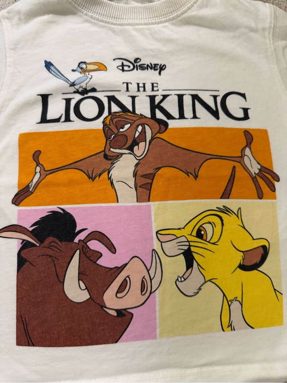 Zara White Kids Tee Disney The Lion King Character Panel Graphic